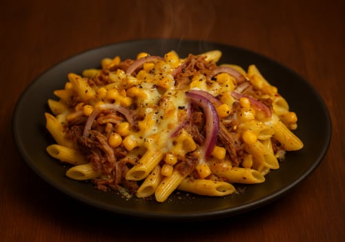 Gratin Pulled Pork/ Mais und Zwiebel