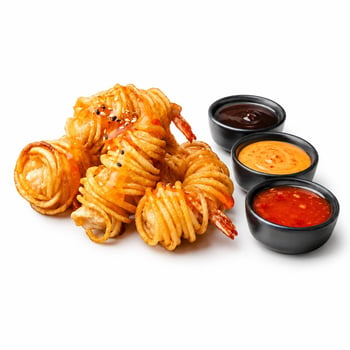 Gerollte Kartoffeln mit Shrimps (5 Stück) 