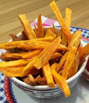 Süsskartoffel frites (Sweet patatoes)