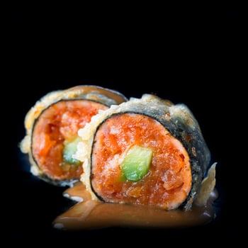 SPICY LACHS TEMPURA - 6PC. -