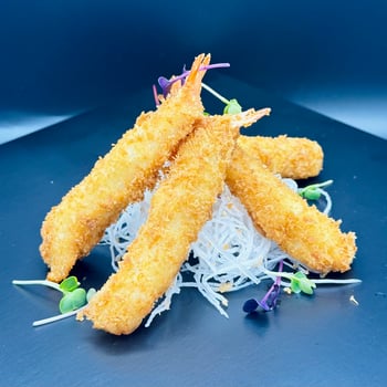Frittierte Garnelen (4 Stück)