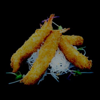 Frittierte Garnelen (4 Stück)