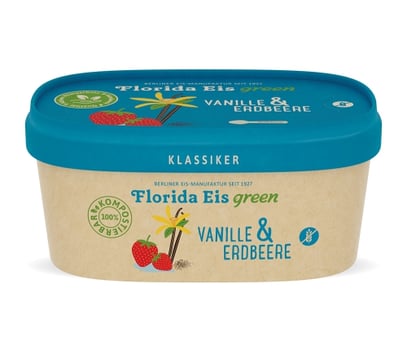 Florida-Eis Vanille & Erdbeere, 150 ml