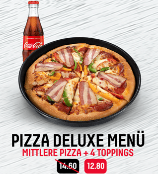 Mittags Menü Deluxe Pizza Mittags Menü Deluxe Pizza