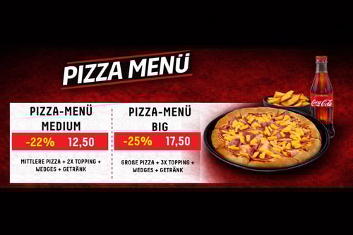 Pizza-Menü Big Pizza-Menü Big