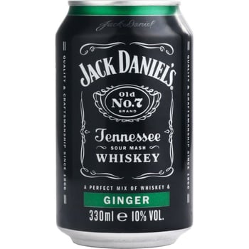 Jack Daniel's Whiskey  Ginger  Dose   0,33l  10 % vol.