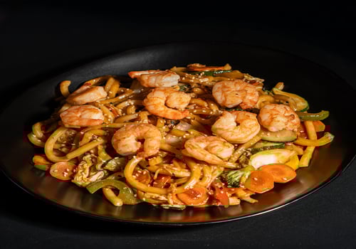 76.Udon-Nudeln Garnelen