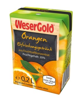Trinkpäckchen Orange 0,2