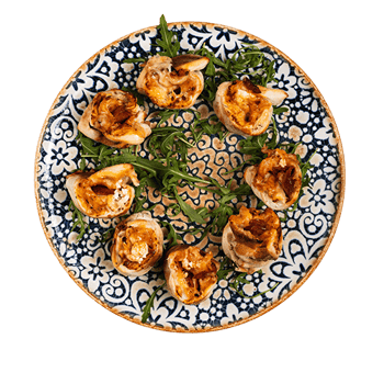 Pizzabrötchen gefüllt mit Käse, Sucuk & Feta (8 Stück)