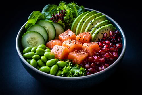 Raw Salmon Poke Bowl