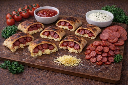 Pizzabrötchen Sucuk