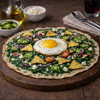 Pizza Tortilla Spinat Ei 