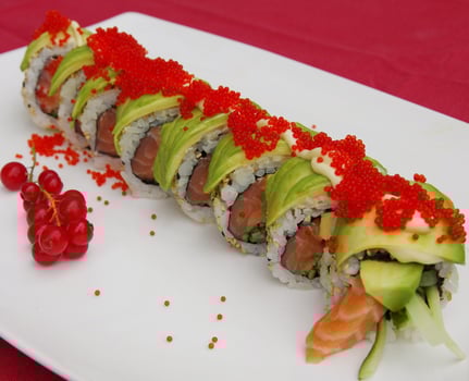 O11.B Boston Roll mit Lachs O11.B Boston Roll mit Lachs