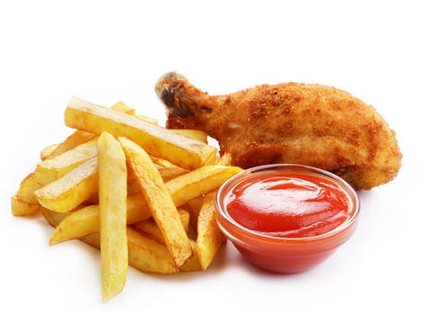 2Stück kentucky Style Drumsticks mit Pommes