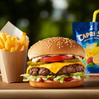 Angel Smart Menue mit pommes und Capri Sun