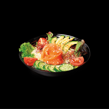 Bunte Mix Salat mit rohem Lachs