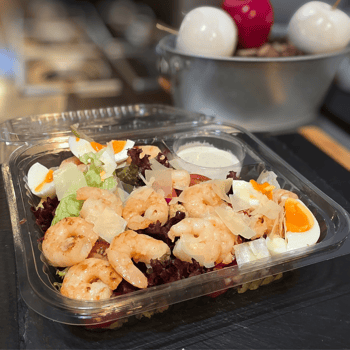 Ceasar-Garnelen Salat