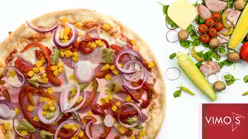 Bauern Pizza Familie, 45cmx32cm