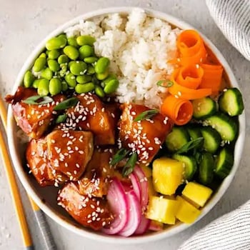 Crispy Duck Poke Bowl