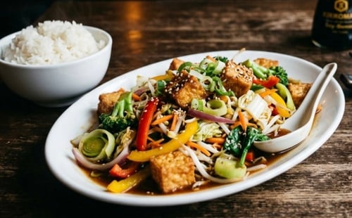 Gebratener Tofu Gebratener Tofu