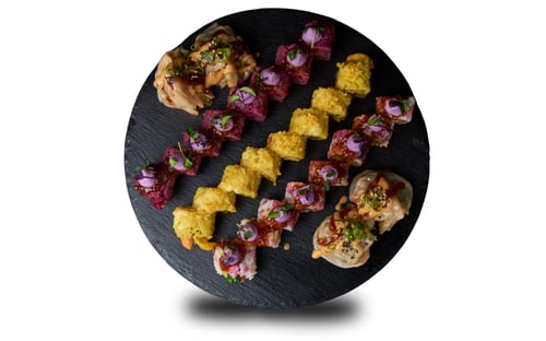 Sonnenlicht trifft Regentropfen (vegan) (24Stk+4Dumplings)