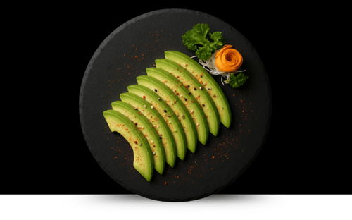 Sashimi Avocado Ceviche 10 Scheiben Sashimi Avocado Ceviche 10 Scheiben