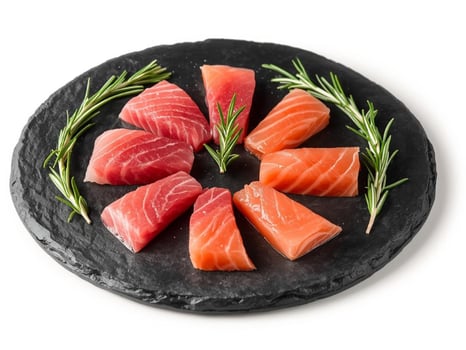 Lachs&Tuna Sashimi vegan ( 12 Scheiben ) Lachs&Tuna Sashimi vegan ( 12 Scheiben )