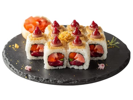 Roll mir den veganen Tuna 8 Stk. (rote Rolle) Roll mir den veganen Tuna 8 Stk. (rote Rolle)