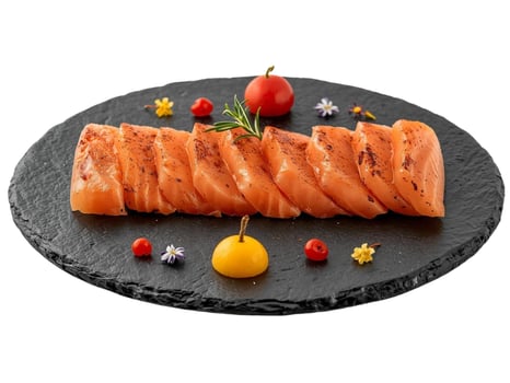 Flamed Lachs Sashimi 6 Scheiben Flamed Lachs Sashimi 6 Scheiben