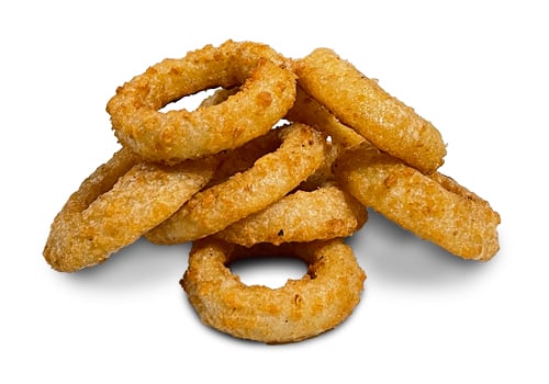 9x Zwiebelringe in Bierteig