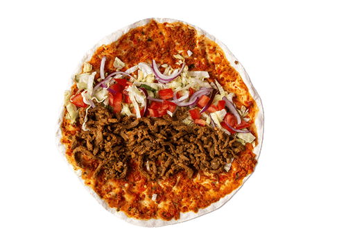 Turkse pizza lams shoarma