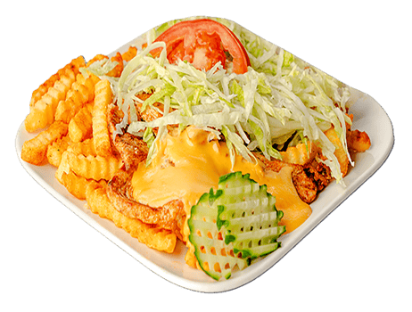 Mevvie Kapsalon (met cheddar kaassaus)