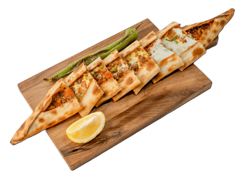  Kusbası pide met ei 1 portie