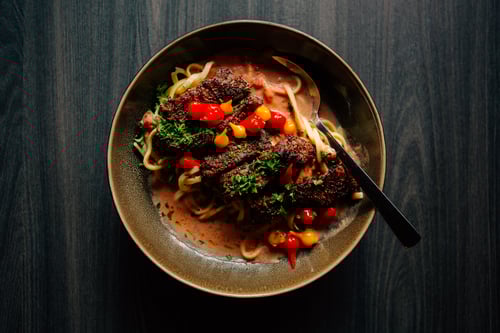 CHILI STEAK PASTA