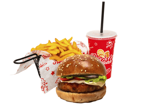 Rooster Veggie Burger Menü Rooster Veggie Burger Menü