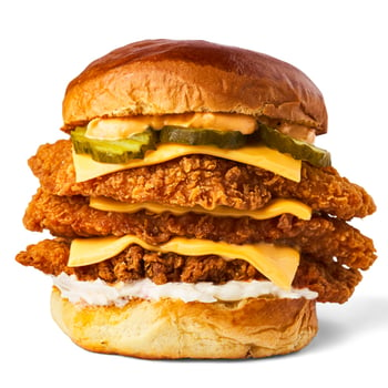 Triple Nashville Hot Chicken Burger