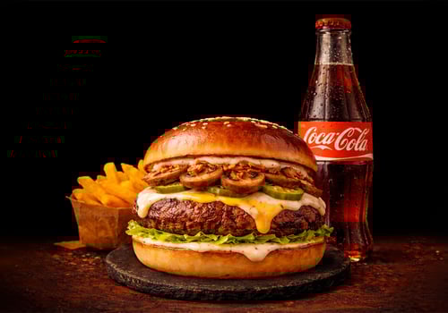 Creamy Mushroom Burger Menü Creamy Mushroom Burger Menü