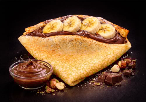 Crêpe mit Nutella & Banane Crêpe mit Nutella & Banane