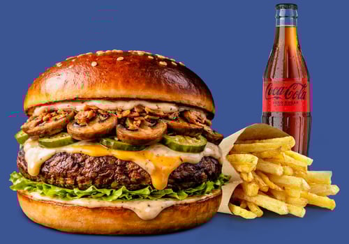 Creamy Mushroom Burger Menü