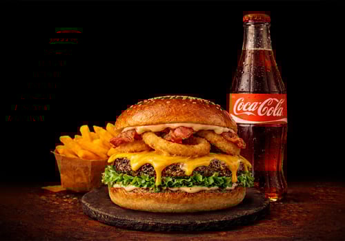 Onion Bacon Burger Menü