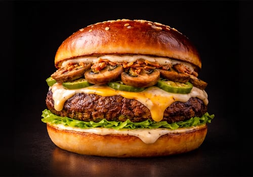 Creamy Mushroom Burger