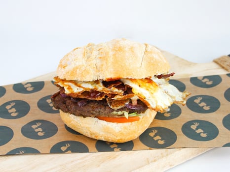 Hamburger bacon egg