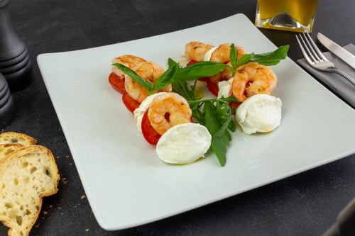 Mozzarella di Bufala DOP e Gamberoni	