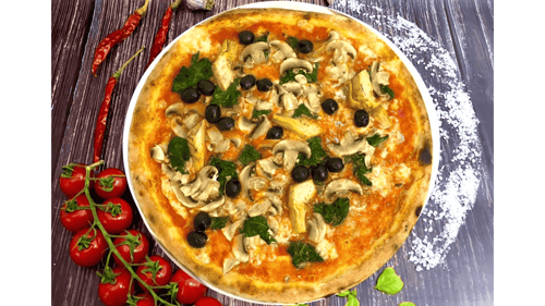 Pizza Quattro Stagioni Vegetarisch (ca 33Ø)