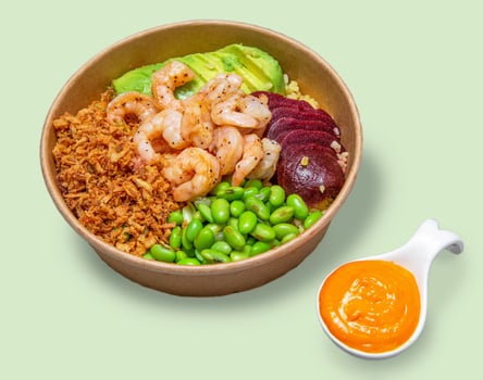Bowl mit Garnelen Bowl mit Garnelen