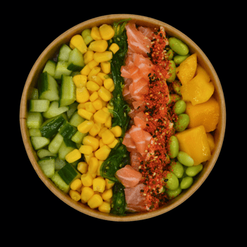 Poké bowl salmon Spicy Poké bowl salmon Spicy