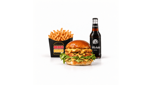 Chicken Nacho Burger Menü