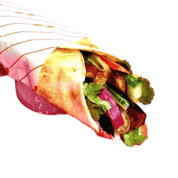 Aubergine Falafel Wrap