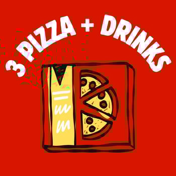Angebot, 3 Pizza + 2 Getränke Angebot, 3 Pizza + 2 Getränke