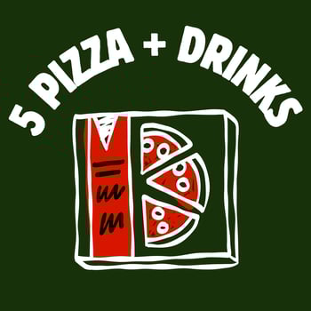 Angebot, 5 Pizza + 4 Getränke Angebot, 5 Pizza + 4 Getränke